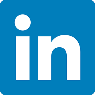 Das Linkedin-Logo in blau